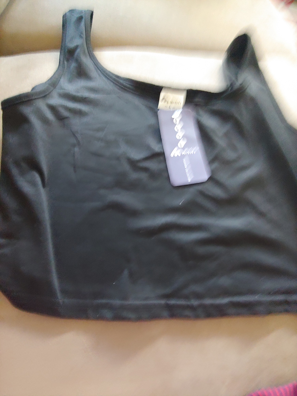 Black Tank Top with Tag - Classic Basic